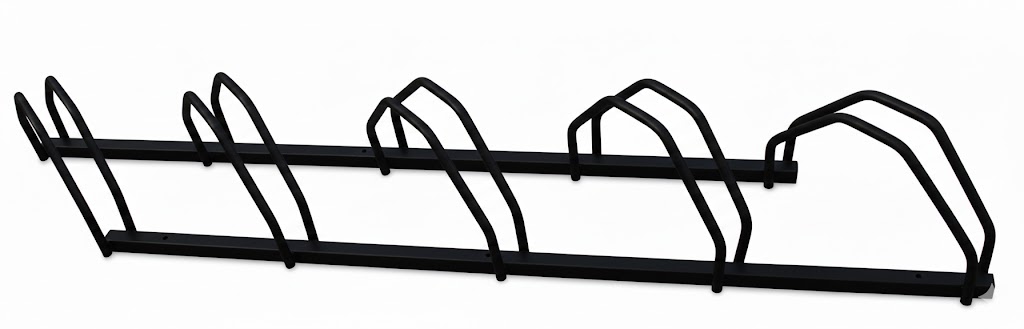 STOJAK ROWEROWY 5 POZ. LEWY CZARNY